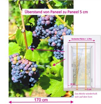 Preview: Flächenvorhang Die Rebe 3er Set, Schiebegardine, Schiebegardinen, blickdicht, Flächenvorhang blickdicht, Schiebevorhang,